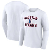 Houston Texans Secondary Logo Victory Arch Long Sleeve T-Shirt White