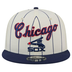 Chicago White Sox New Era Jersey Pinstripe 9FIFTY Snapback Hat - Cream Jerseys