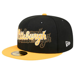 Pittsburgh Pirates New Era Shadow Stitch 59FIFTY Fitted Hat - Black Hats