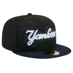 New York Yankees New Era Shadow Stitch 59FIFTY Fitted Hat - Black Hats