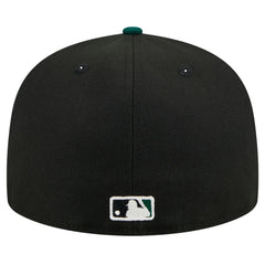 Athletics New Era Shadow Stitch 59FIFTY Fitted Hat - Black Hats