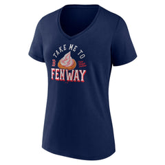 Boston Red Sox Women's Take Me to Fenway V-Neck T-Shirt - Navy T-shirts