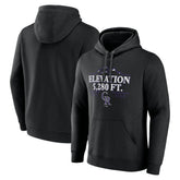 Colorado Rockies Elevation Pullover Hoodie - Black Hoodies