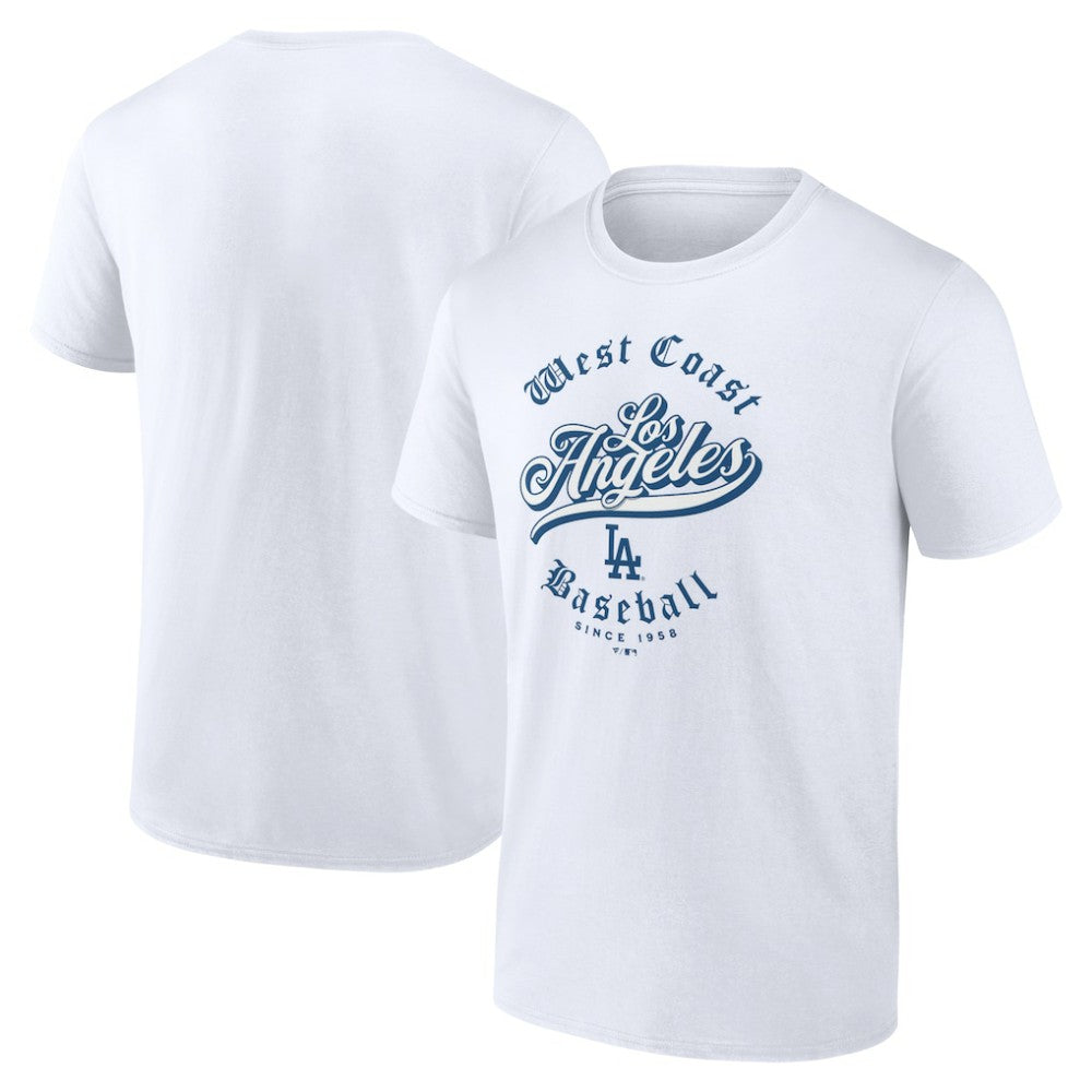 Los Angeles Dodgers West Coast Baseball T-Shirt - White T-shirts