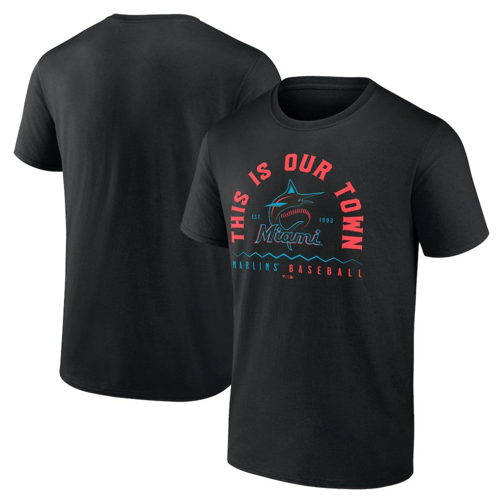 Miami Marlins Our Town T-Shirt - Black T-shirts