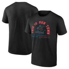 Miami Marlins Our Town T-Shirt - Black T-shirts
