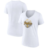 San Diego Padres Women's Palm Trees V-Neck T-Shirt - White T-shirts