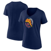 St. Louis Cardinals Women's Mega Slice V-Neck T-Shirt - Navy T-shirts