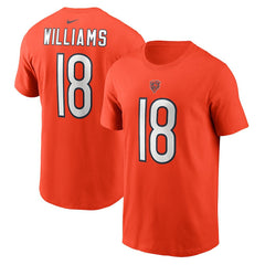 Caleb Williams Chicago Bears Name & Number T-Shirt Orange