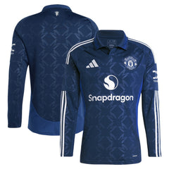 Manchester United 2024/25 Away Replica Long Sleeve Jersey Navy