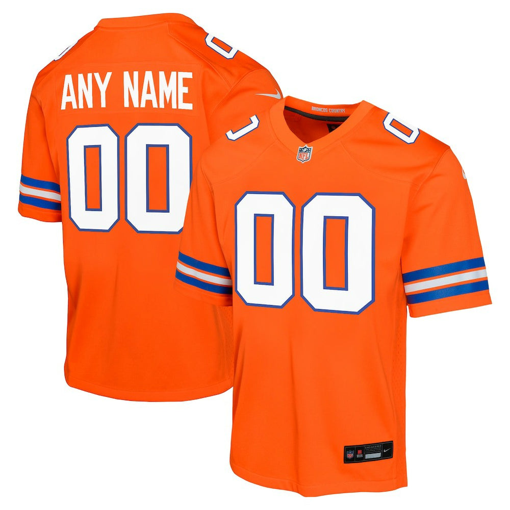 NFL Denver Broncos Youth Mile High Collection 1977 Throwback Custom Game Jersey - Orange