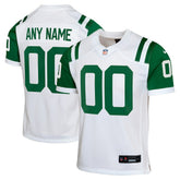 New York Jets Youth Classic Alternate Custom Replica Jersey White