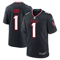 NFL Houston Texans #1 Dad Game Jersey - Navy