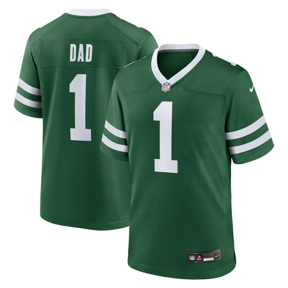 NFL New York Jets #1 Dad Game Jersey - Legacy Green