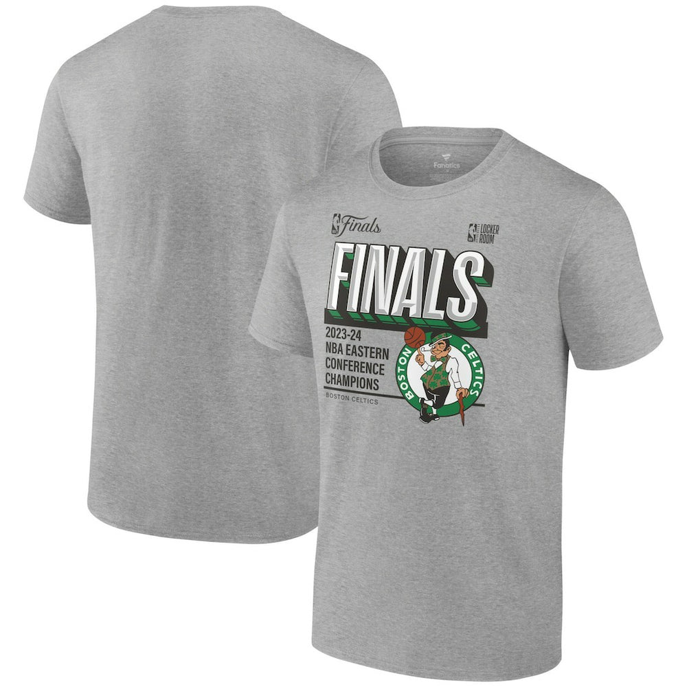 Boston Celtics 2024 Eastern Conference Champions Locker Room Post Up Move T-Shirt Steel