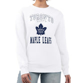 NHL Toronto Maple Leafs G-III 4Her by Carl Banks Women's Team Logo Tri-Blend Fleece Pullover Sweatshirt - White