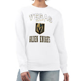 NHL Vegas Golden Knights G-III 4Her by Carl Banks Women's Team Logo Tri-Blend Fleece Pullover Sweatshirt - White