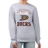 NHL Anaheim Ducks G-III 4Her by Carl Banks Women's Team Logo Tri-Blend Fleece Pullover Sweatshirt - Heather Gray