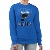 NHL St. Louis Blues G-III 4Her by Carl Banks Women's Team Logo Tri-Blend Fleece Pullover Sweatshirt - Blue
