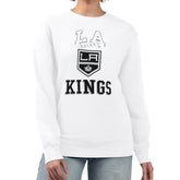 NHL Los Angeles Kings G-III 4Her by Carl Banks Women's Team Logo Tri-Blend Fleece Pullover Sweatshirt - White