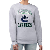 NHL Vancouver Canucks G-III 4Her by Carl Banks Women's Team Logo Tri-Blend Fleece Pullover Sweatshirt - Heather Gray