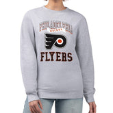NHL Philadelphia Flyers G-III 4Her by Carl Banks Women's Team Logo Tri-Blend Fleece Pullover Sweatshirt - Heather Gray