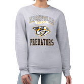 NHL Nashville Predators G-III 4Her by Carl Banks Women's Team Logo Tri-Blend Fleece Pullover Sweatshirt - Heather Gray