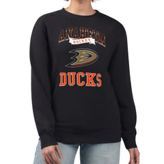 NHL Anaheim Ducks G-III 4Her by Carl Banks Women's Team Logo Tri-Blend Fleece Pullover Sweatshirt - Black