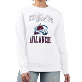 NHL Colorado Avalanche G-III 4Her by Carl Banks Women's Team Logo Tri-Blend Fleece Pullover Sweatshirt - White