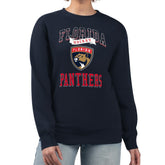 NHL Florida Panthers G-III 4Her by Carl Banks Women's Team Logo Tri-Blend Fleece Pullover Sweatshirt - Navy
