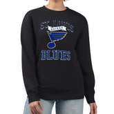 NHL St. Louis Blues G-III 4Her by Carl Banks Women's Team Logo Tri-Blend Fleece Pullover Sweatshirt - Black