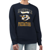 NHL Nashville Predators G-III 4Her by Carl Banks Women's Team Logo Tri-Blend Fleece Pullover Sweatshirt - Navy