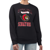 NHL Ottawa Senators G-III 4Her by Carl Banks Women's Team Logo Tri-Blend Fleece Pullover Sweatshirt - Black
