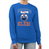 NHL Edmonton Oilers G-III 4Her by Carl Banks Women's Team Logo Tri-Blend Fleece Pullover Sweatshirt - Royal