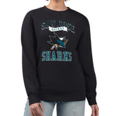 NHL San Jose Sharks G-III 4Her by Carl Banks Women's Team Logo Tri-Blend Fleece Pullover Sweatshirt - Black
