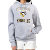 NHL Pittsburgh Penguins G-III 4Her by Carl Banks Women's Team Logo Tri-Blend Fleece Pullover Hoodie - Heather Gray