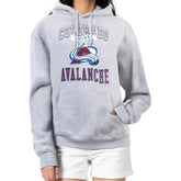 NHL Colorado Avalanche G-III 4Her by Carl Banks Women's Team Logo Tri-Blend Fleece Pullover Hoodie - Heather Gray