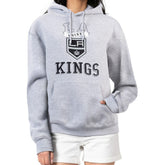 NHL Los Angeles Kings G-III 4Her by Carl Banks Women's Team Logo Tri-Blend Fleece Pullover Hoodie - Heather Gray