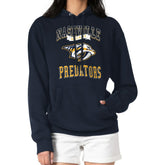 NHL Nashville Predators G-III 4Her by Carl Banks Women's Team Logo Tri-Blend Fleece Pullover Hoodie - Navy