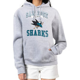 NHL San Jose Sharks G-III 4Her by Carl Banks Women's Team Logo Tri-Blend Fleece Pullover Hoodie - Heather Gray