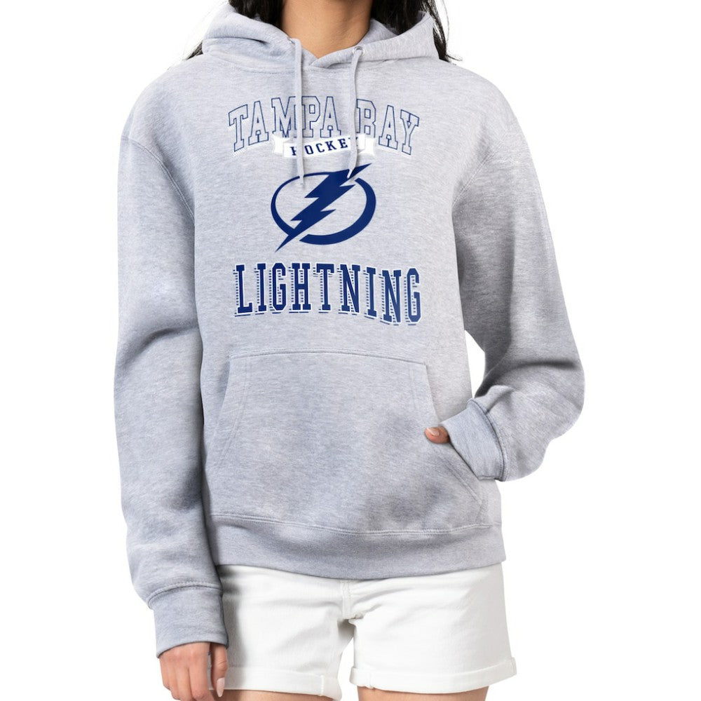 NHL Tampa Bay Lightning G-III 4Her by Carl Banks Women's Team Logo Tri-Blend Fleece Pullover Hoodie - Heather Gray