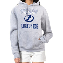 NHL Tampa Bay Lightning G-III 4Her by Carl Banks Women's Team Logo Tri-Blend Fleece Pullover Hoodie - Heather Gray