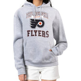NHL Philadelphia Flyers G-III 4Her by Carl Banks Women's Team Logo Tri-Blend Fleece Pullover Hoodie - Heather Gray