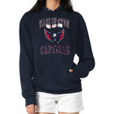 NHL Washington Capitals G-III 4Her by Carl Banks Women's Team Logo Tri-Blend Fleece Pullover Hoodie - Navy