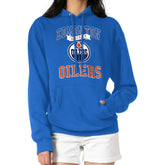 NHL Edmonton Oilers G-III 4Her by Carl Banks Women's Team Logo Tri-Blend Fleece Pullover Hoodie - Royal