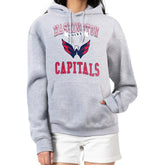 NHL Washington Capitals G-III 4Her by Carl Banks Women's Team Logo Tri-Blend Fleece Pullover Hoodie - Heather Gray