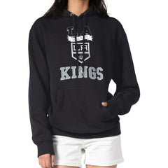 NHL Los Angeles Kings G-III 4Her by Carl Banks Women's Team Logo Tri-Blend Fleece Pullover Hoodie - Black