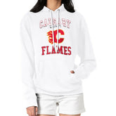 NHL Calgary Flames G-III 4Her by Carl Banks Women's Team Logo Tri-Blend Fleece Pullover Hoodie - White