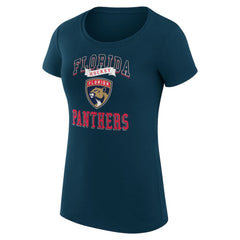 NHL Florida Panthers G-III 4Her by Carl Banks Women's Super-Slim Fit Lightweight Team Logo Graphic T-Shirt - Navy