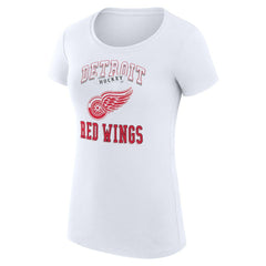 NHL Detroit Red Wings G-III 4Her by Carl Banks Women's Super-Slim Fit Lightweight Team Logo Graphic T-Shirt - White